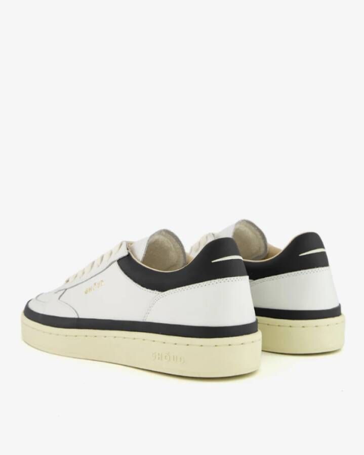 Ghoud Zwarte Leren Lage Sneakers