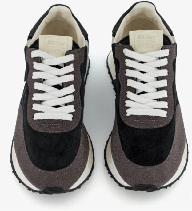 Ghoud Zwarte Suède Glitter Sneakers