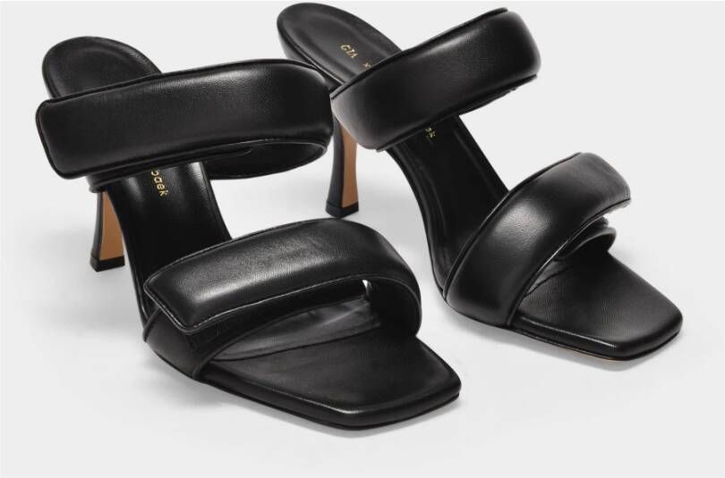 Gia Borghini 80 mm twee riemen sandalen Zwart Dames