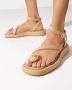 Gia Borghini Beige Leren Sandalen met Gesp - Thumbnail 2