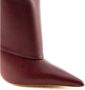 Gia Borghini Bordeaux Leren Laarzen met Puntige Neus - Thumbnail 2