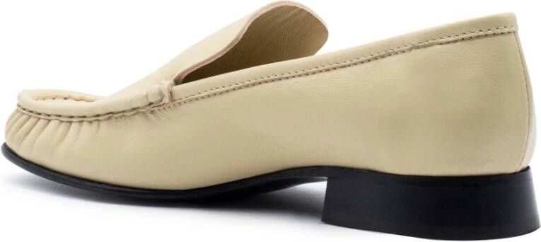 Gia Borghini Crème Napa Leren Loafers