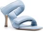 Gia Borghini Blauwe Leren Muiltjes Lage Hakken - Thumbnail 4