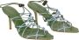 Gia Borghini Smalle Hak Sandalen Green Dames - Thumbnail 2