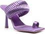 Gia Borghini Lavendel Geweven Vierkante Sandalen Purple Dames - Thumbnail 3
