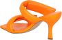 Gia Borghini Lederen sandalen met dubbele band Oranje Dames - Thumbnail 3