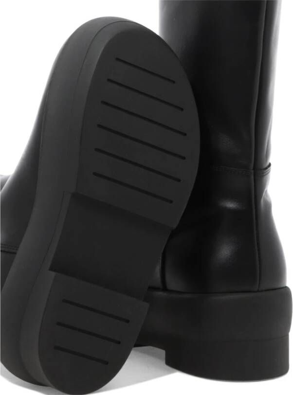 Gia Borghini Middelhoge leren laarzen Black Dames