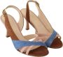 Gia Borghini Multicolor Suede Leather Slingback Heels Sandals Shoes Meerkleurig Dames - Thumbnail 6