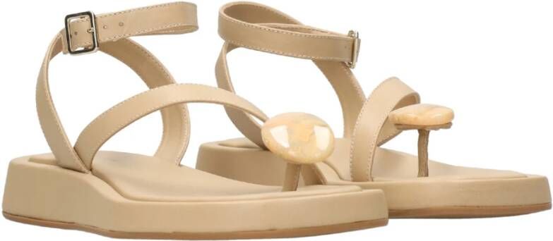 Gia Borghini Platte sandalen Beige Dames