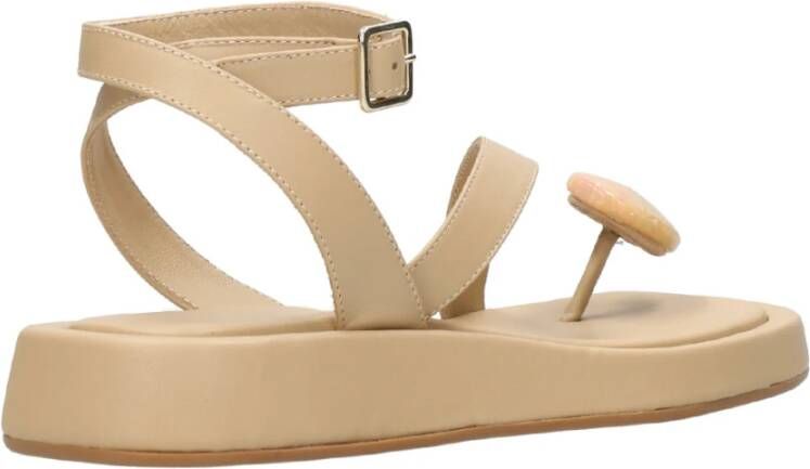 Gia Borghini Platte sandalen Beige Dames