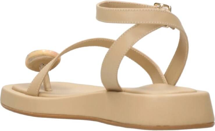 Gia Borghini Platte sandalen Beige Dames