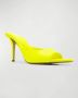 Gia Borghini Pointe Toe Mule Highlighter Yellow Hakken Yellow Dames - Thumbnail 2