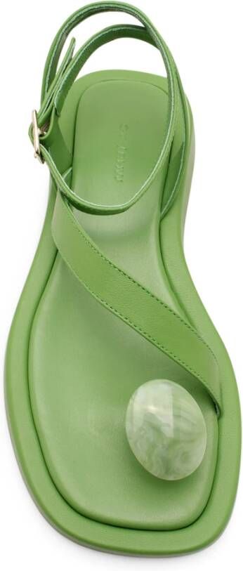 Gia Borghini Rosie 18 lederen platte schoenen Groen Dames