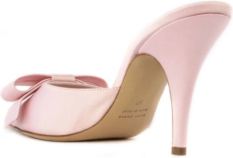 Gia Borghini Roze Satijnen Honorine Mule Sandalen Pink Dames