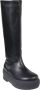 Gia Borghini Boots & laarzen Black Slip-On Boots With Platform In Smooth Leathe in zwart - Thumbnail 2