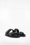 Gia Borghini Zwarte Leren Platte Sandalen Perni11 Black Dames - Thumbnail 3