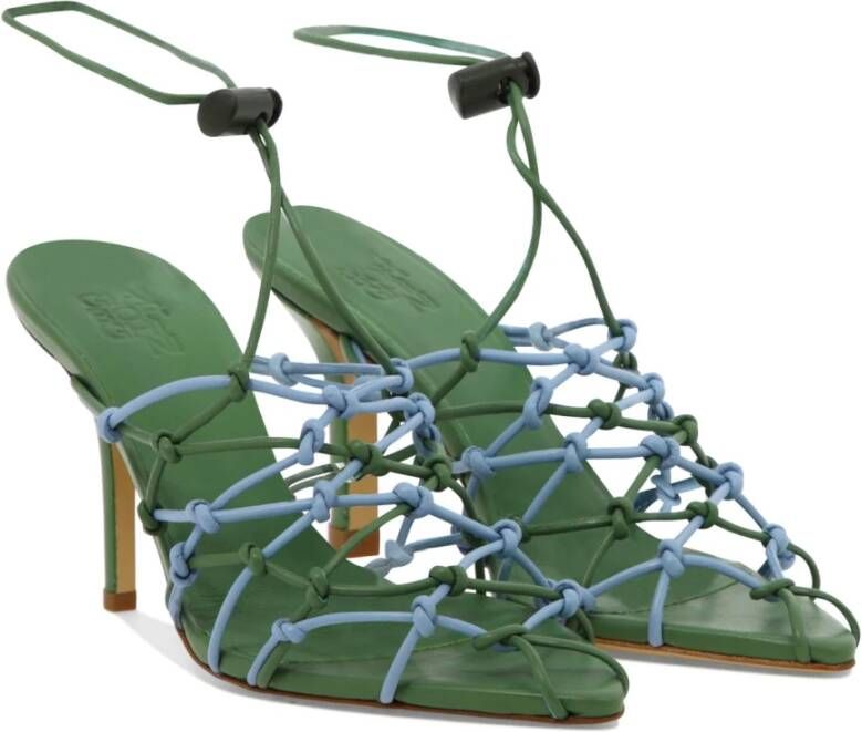 Gia Borghini Smalle Hak Sandalen Green Dames