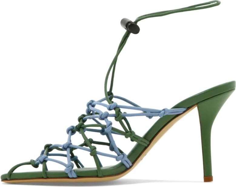 Gia Borghini Smalle Hak Sandalen Green Dames