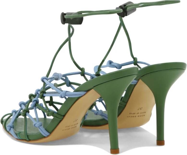 Gia Borghini Smalle Hak Sandalen Green Dames