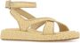 Gia Borghini Tweekleurige raffia rosie 17 sandalen Beige Dames - Thumbnail 2