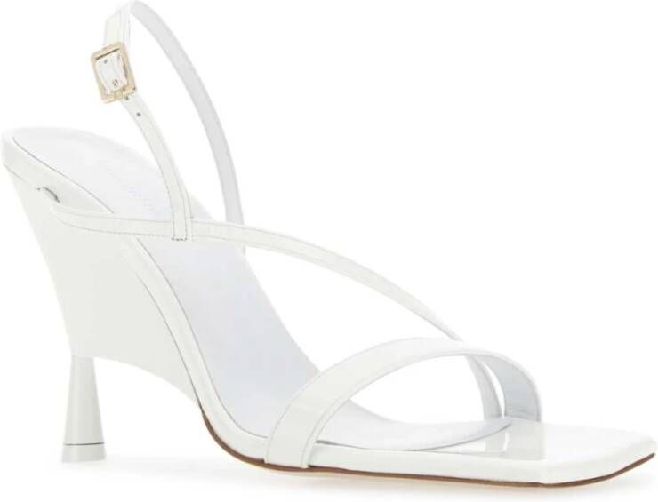 Gia Borghini Witte lederen rosie 5 sandalen Wit Dames