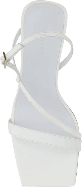 Gia Borghini Witte lederen rosie 5 sandalen Wit Dames