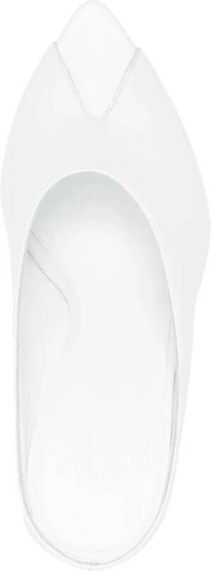 Gia Borghini Witte leren sandalen met 85mm hak
