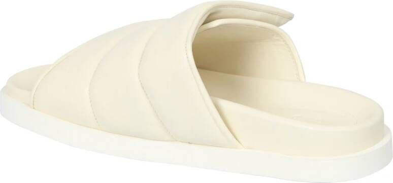Gia Borghini Witte Sandalen Slipper Stijl Open Teen