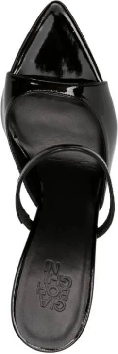 Gia Borghini Zwarte Aimeline Patent Schoenen Zwart Dames
