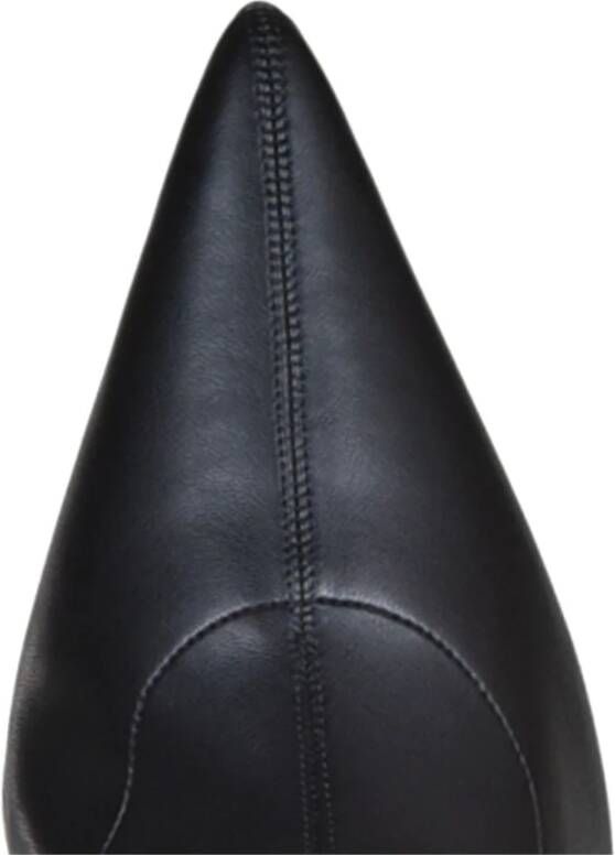 Gia Borghini Zwarte Kitten Heel Puntige Neus Laarzen