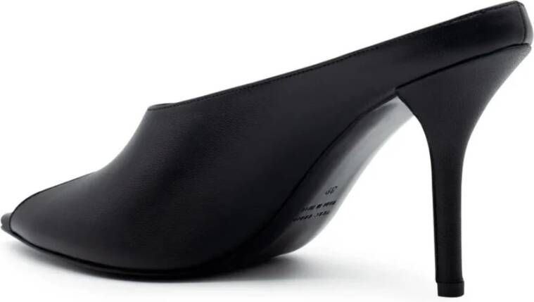 Gia Borghini Zwarte leren sandalen met 85mm hak