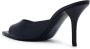 Gia Borghini Zwarte leren sandalen met logohak - Thumbnail 2