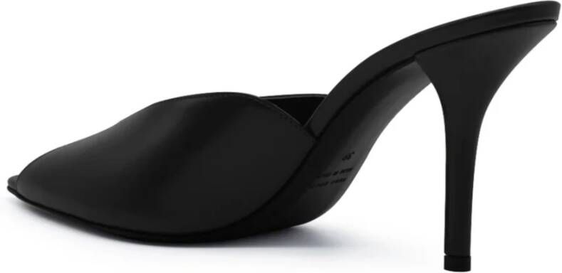 Gia Borghini Zwarte Romi Hak Slipper Sandalen