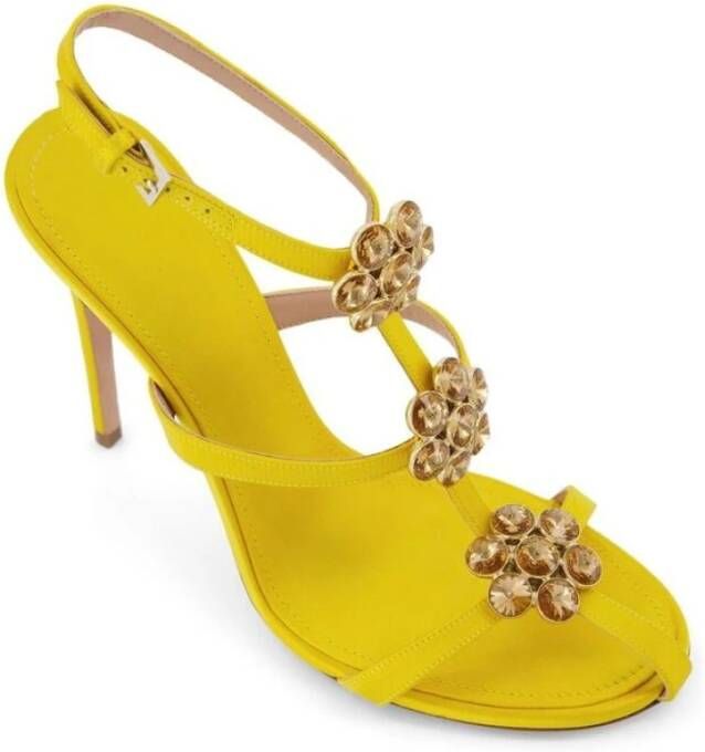 Giambattista Valli Bloemenapplicatie sandalen Yellow Dames