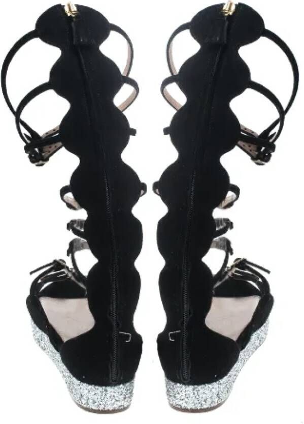 Giambattista Valli Pre-owned Suede sandals Black Dames