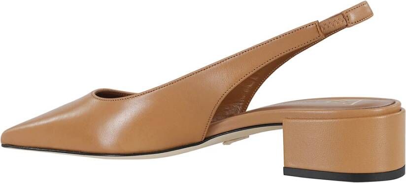 Giampaolo Viozzi Nappa Slingback Schoenen met Vierkante Hak