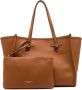 Gianni Chiarini Bruin leren boodschappentas met clutch - Thumbnail 2