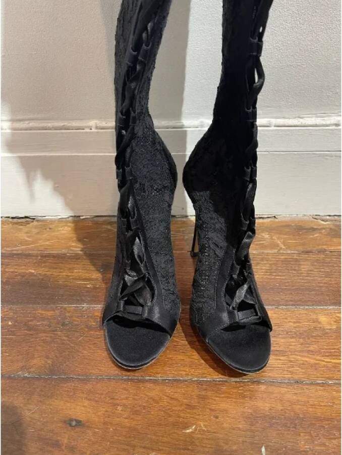 Gianvito Rossi Pre-owned Canvas boots Black Dames