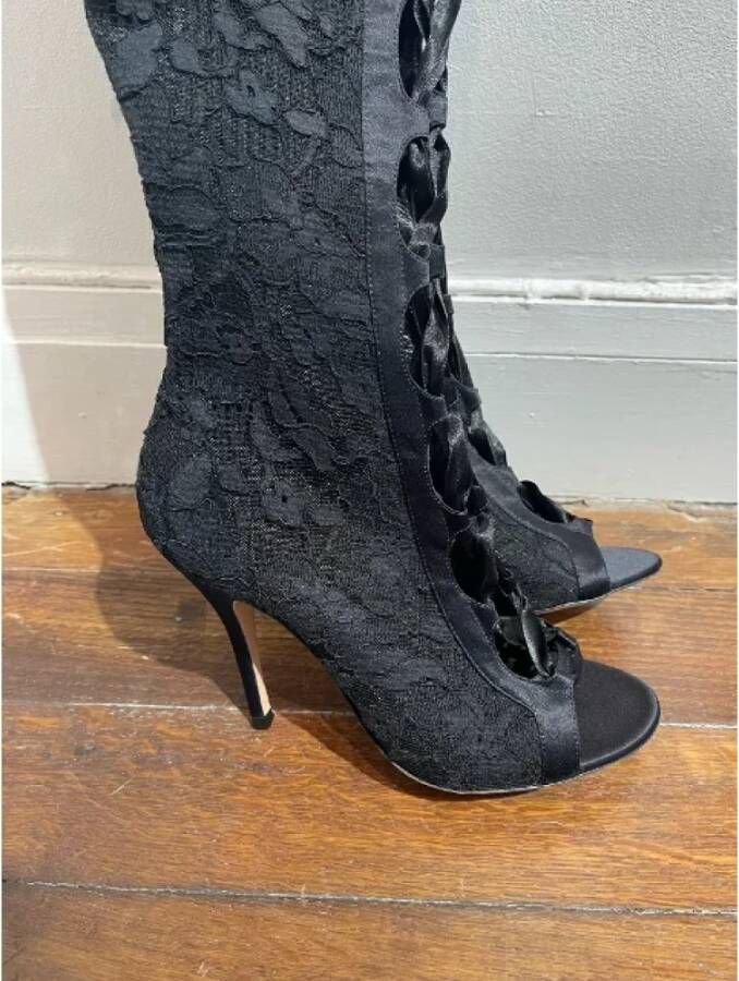 Gianvito Rossi Pre-owned Canvas boots Black Dames