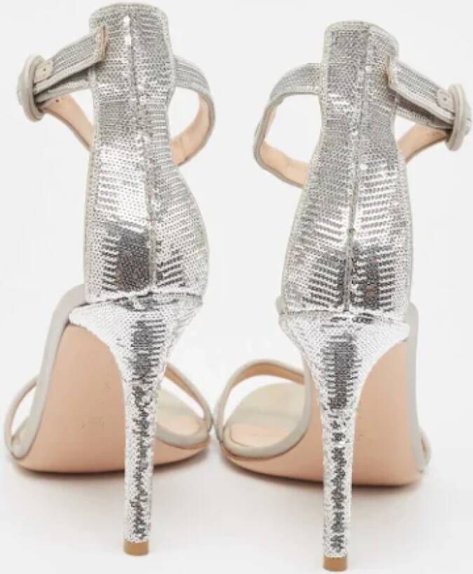 Gianvito Rossi Pre-owned Fabric sandals Gray Dames