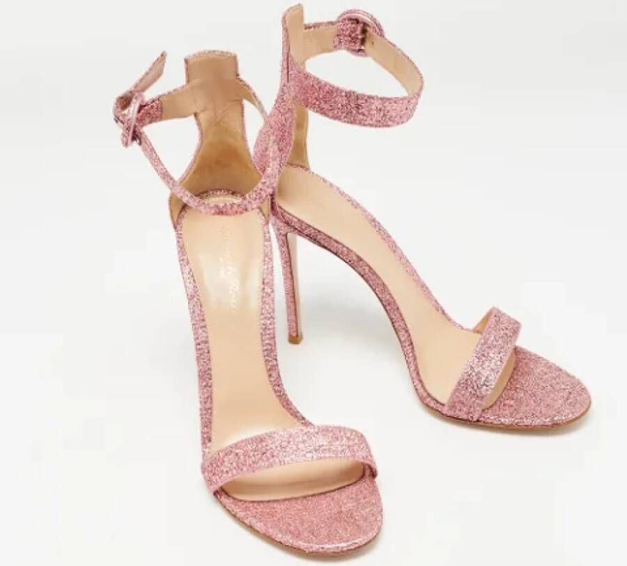 Gianvito Rossi Pre-owned Fabric sandals Pink Dames