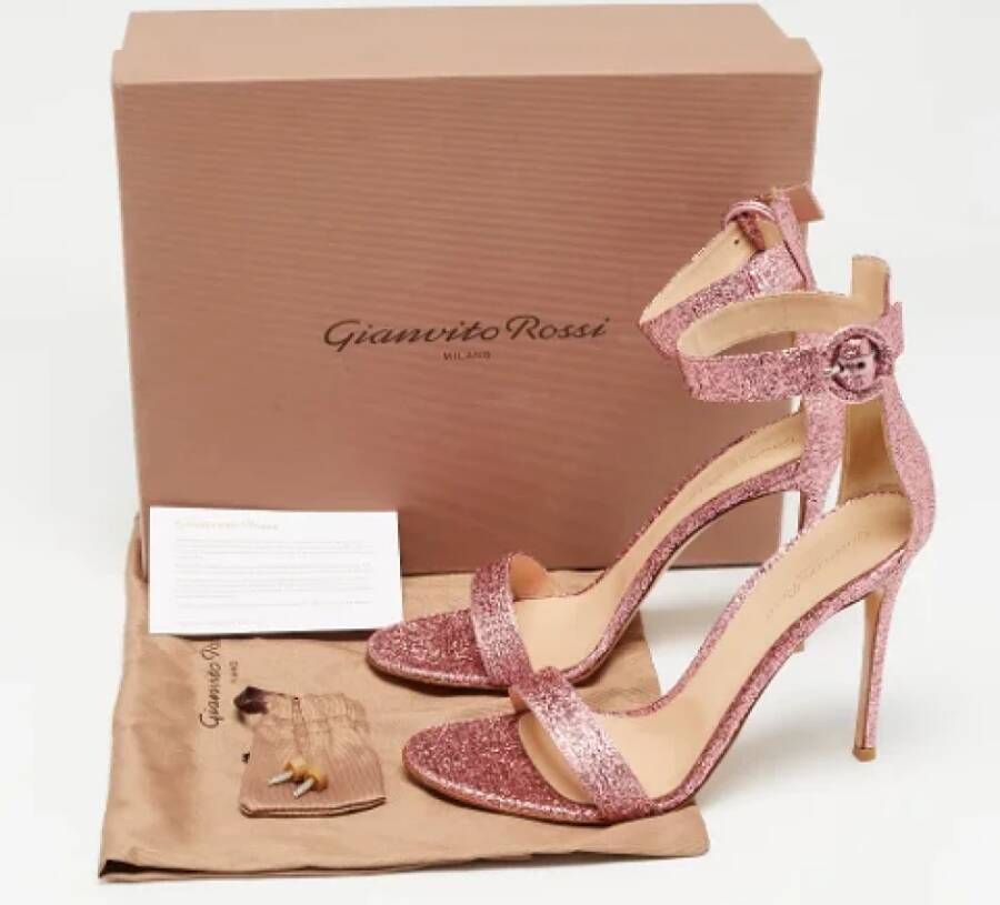 Gianvito Rossi Pre-owned Fabric sandals Pink Dames