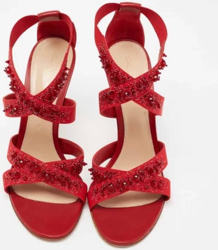 Gianvito Rossi Pre-owned Fabric sandals Red Dames