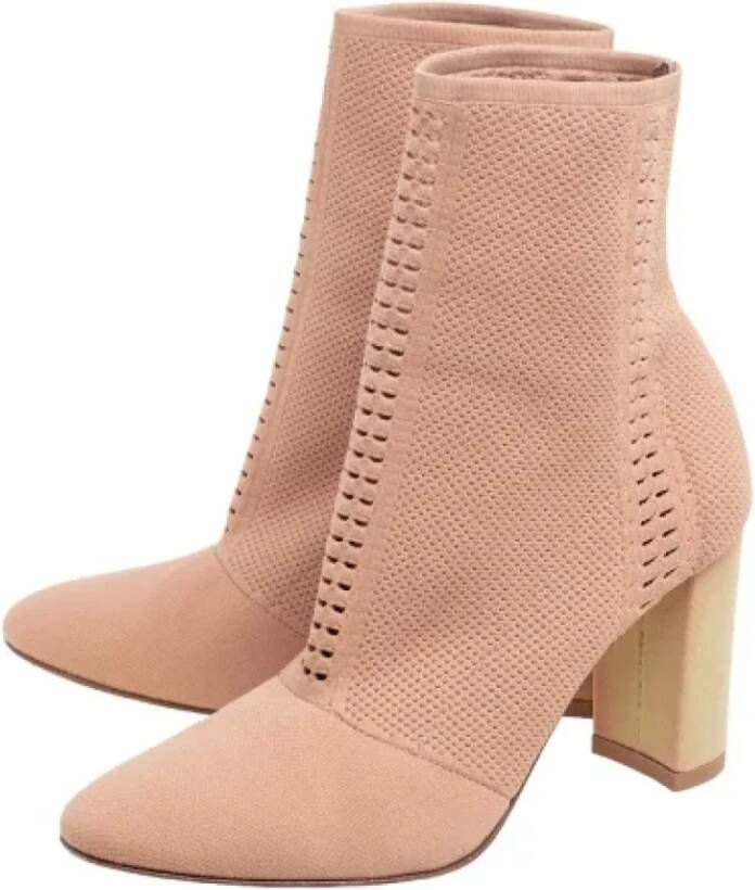 Gianvito Rossi Pre-owned Knit boots Beige Dames