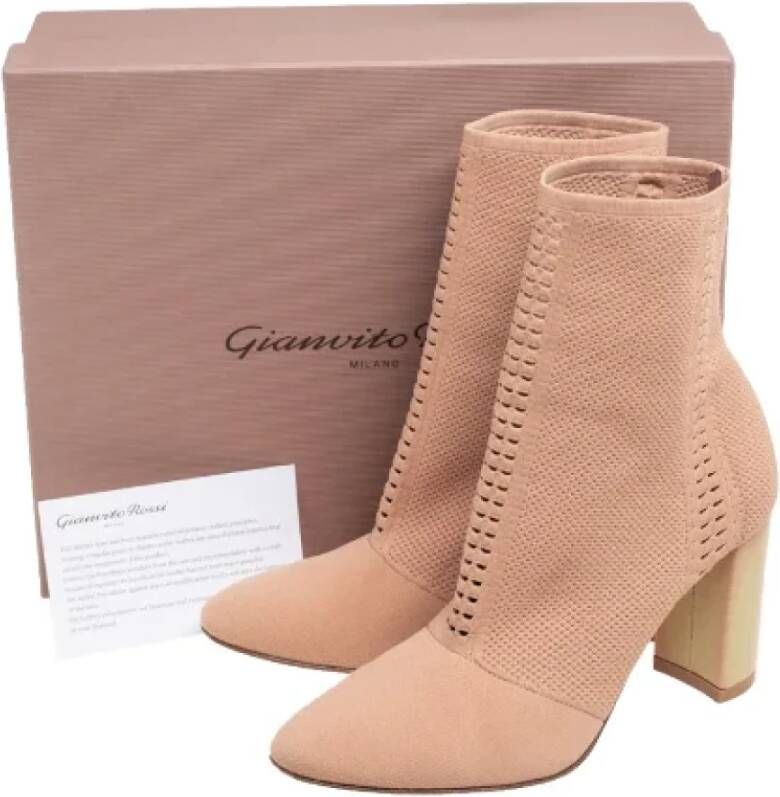 Gianvito Rossi Pre-owned Knit boots Beige Dames