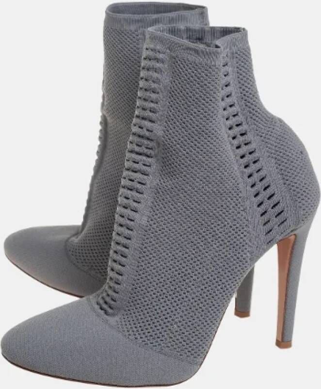 Gianvito Rossi Pre-owned Knit boots Gray Dames