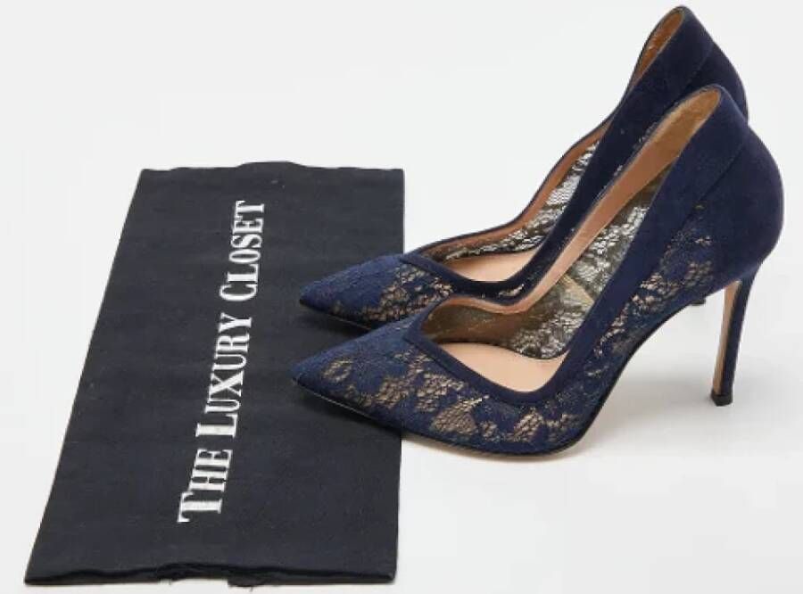 Gianvito Rossi Pre-owned Lace heels Blue Dames