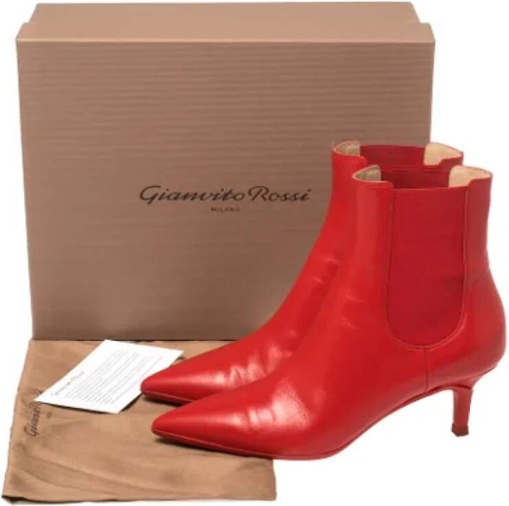 Gianvito Rossi Pre-owned Leather boots Red Dames