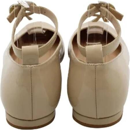 Gianvito Rossi Pre-owned Leather flats Beige Dames