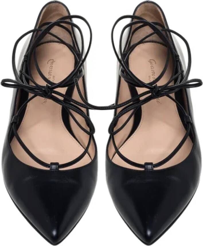 Gianvito Rossi Pre-owned Leather flats Black Dames